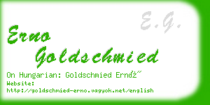 erno goldschmied business card